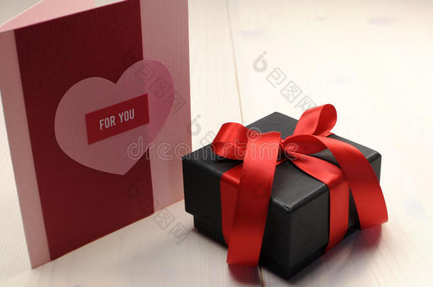 爱的主题礼品卡，给你，黑盒礼品