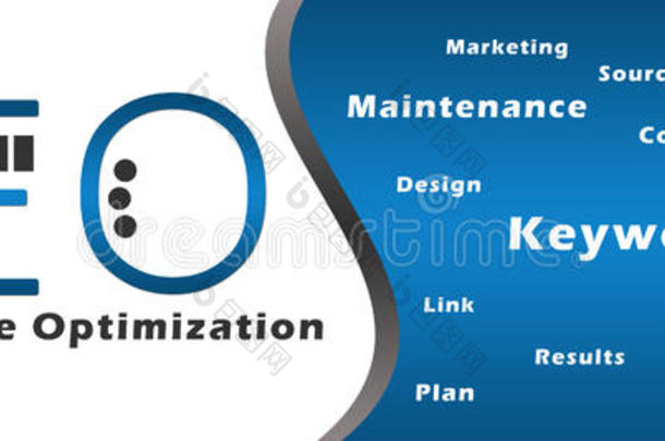 搜索引擎优化蓝色<strong>关键词</strong>横幅