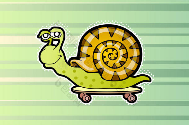 蜗牛滑板运动员