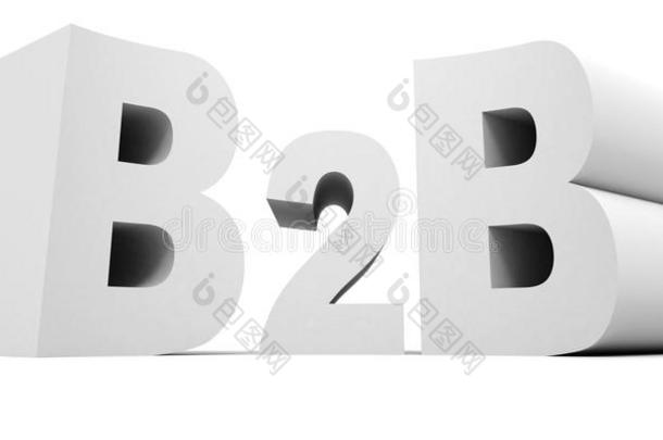 企业对企业b2b白色概念文本