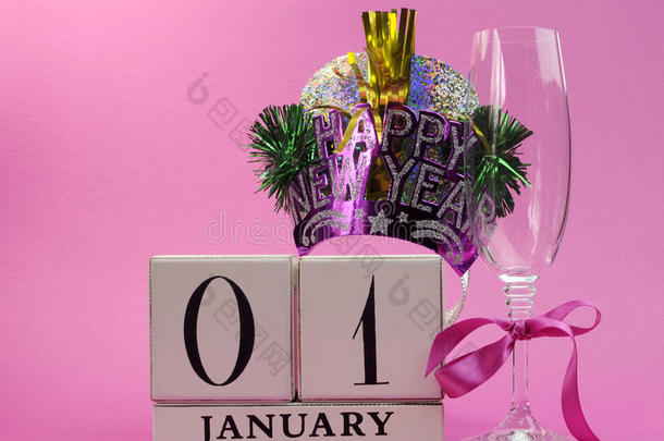 1月1日，粉色主题，新年快乐