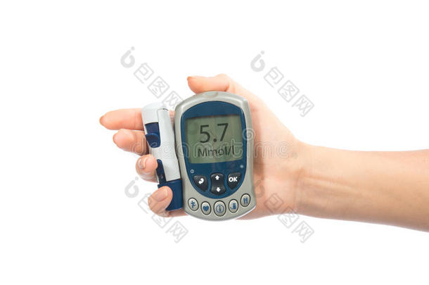 手持式血糖仪测量血糖水平