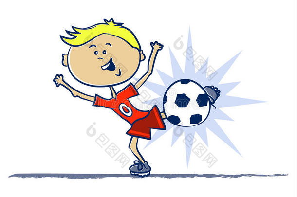 足球儿童插画