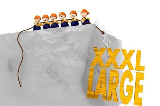 漫画风格xl 3d插图，带3d字符