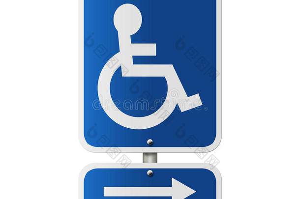 残疾人停车指示牌