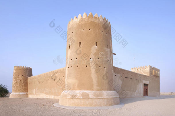 从南部看，<strong>卡塔尔</strong>的祖巴拉要塞