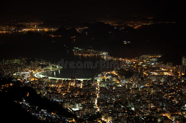 美丽的巴西里约热内卢之夜