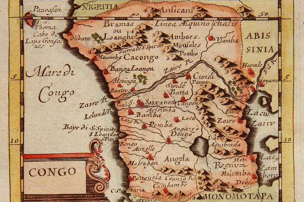 刚果古董地图（非洲）