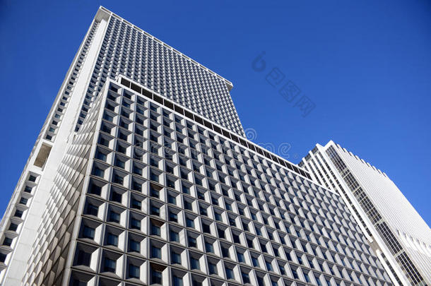 美国建筑学背景蓝色建筑