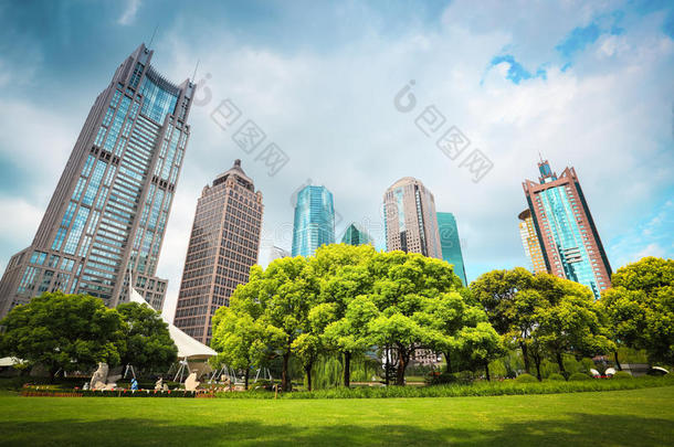 现代建筑的城市绿地