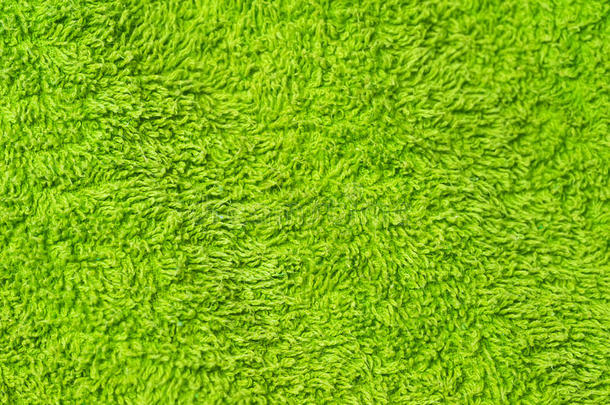 天然棉柔软的绿色纹理。纤维背景