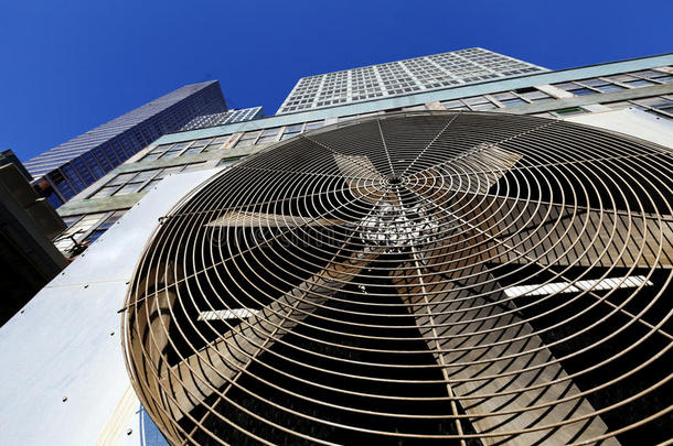 纽约曼哈顿城市暖通空调室外机