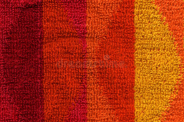 毛巾布质地-粉色、红色、橙色和黄色