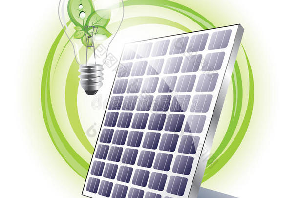 太阳能电池板和生态灯泡