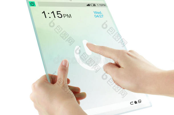 未来主义玻璃数字平板电脑