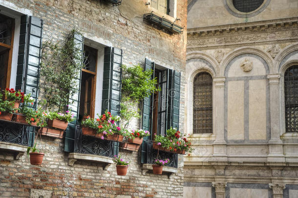 花箱，威尼斯，意大利