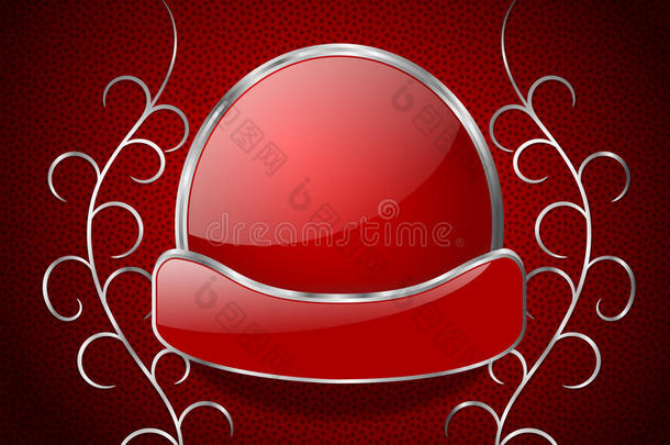 带横幅的红色圆形<strong>留言板</strong>