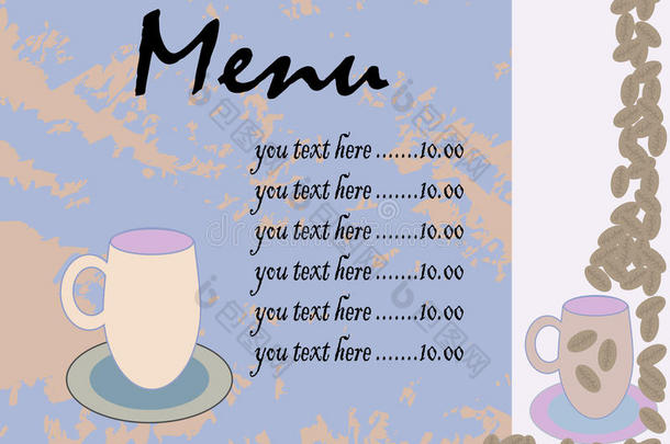 餐厅、咖啡厅、酒吧、咖啡厅菜单