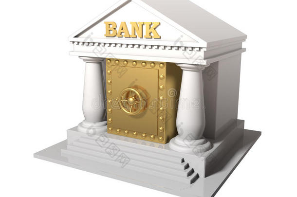 内置保险箱的整体式银行