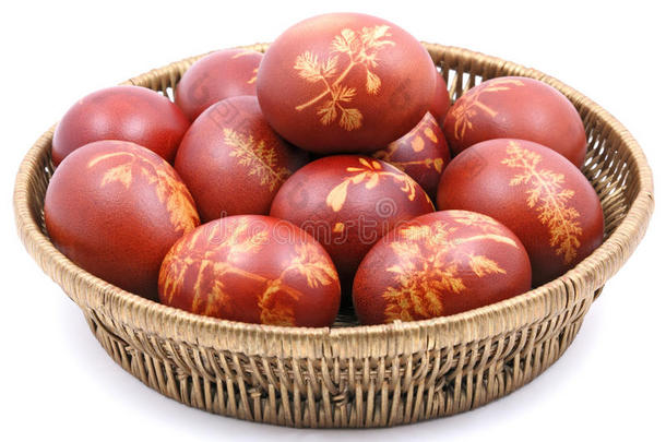 复活节<strong>篮子里的鸡蛋</strong>。