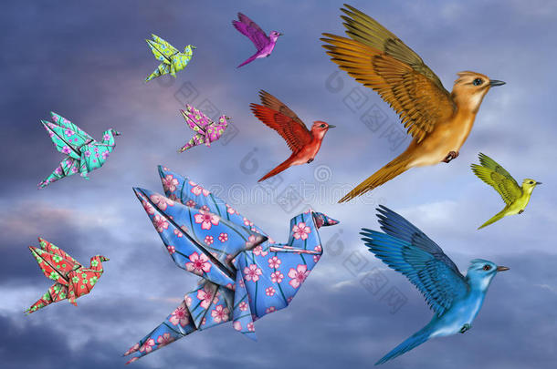 折纸鸟梦境