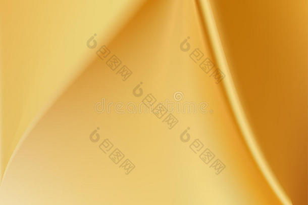 黄色的太阳丝绸背景，有一些柔软的褶皱