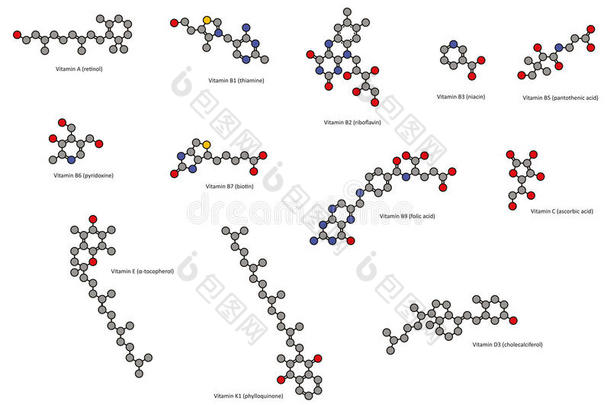 维生素（除维生素b12外），化学结构