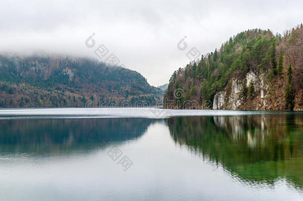 德国霍亨施旺高的阿尔卑斯湖