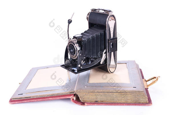旧相册复古摄影相机