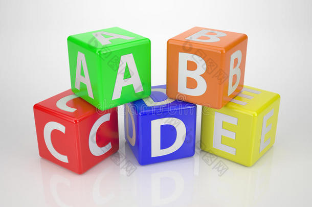 彩色字母骰子系列字母骰子