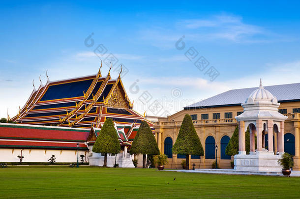 泰国曼谷大皇宫和翡翠佛寺。泰国的地标。