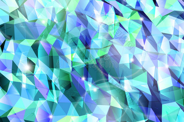 三角形的抽象青色组合。矢量