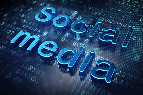 社交媒体概念：数字化的蓝色社交媒体