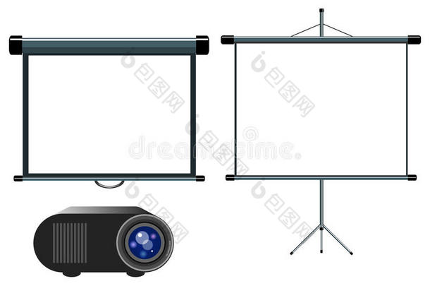 投影仪和空白投影仪屏幕