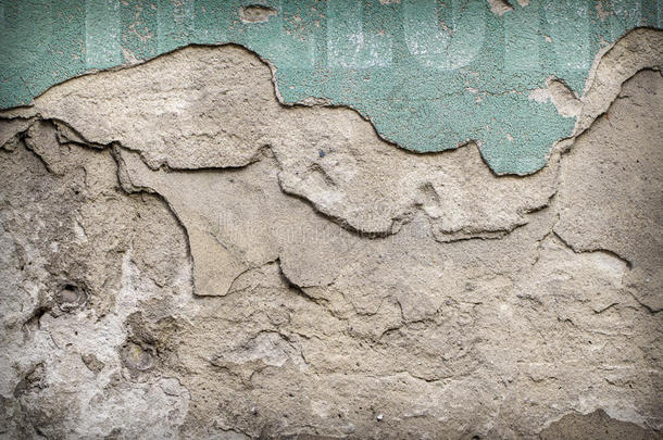旧砖墙图案用字母碎片特写