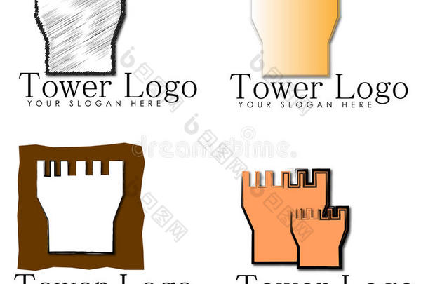 城堡塔标志设计