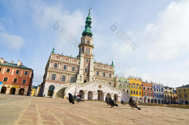 市政厅，主广场（rynek wielki），zamosc，波兰