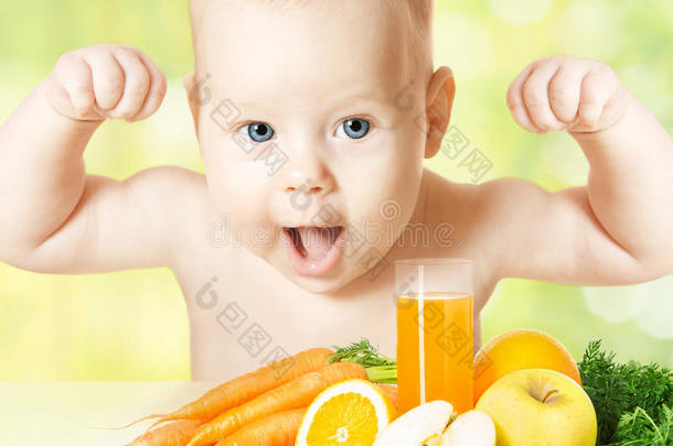 婴儿维生素果汁、强效儿童保健餐、儿童蔬菜食品