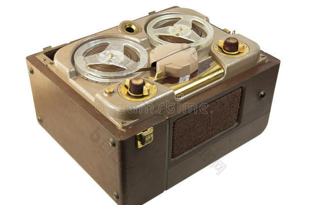 古董便携式卷筒到卷筒管磁带录音机