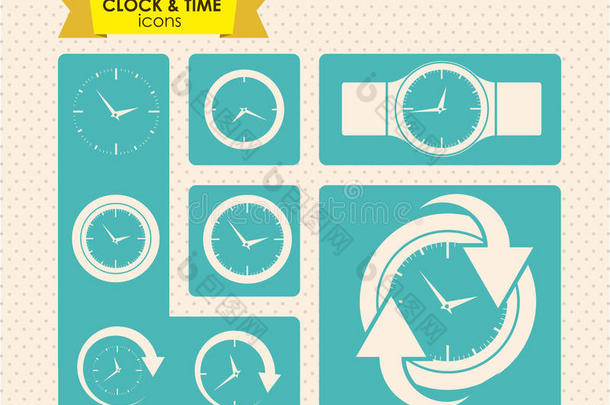时钟和时间图标