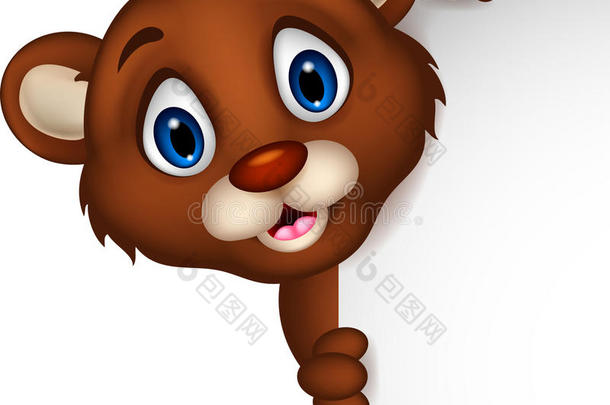 可爱的棕熊宝宝卡通造型
