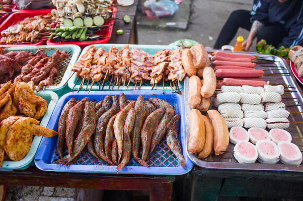 越南烧烤街头美食
