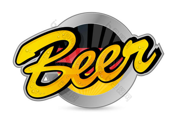德国啤酒海报标志印章插图