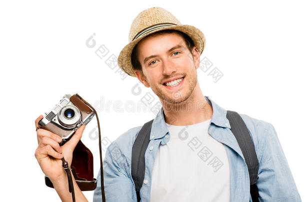 旅游复古相机旅游摄影师