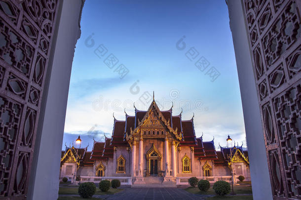 <strong>大理寺</strong>（wat benchamabophit dusitvanaram），主要旅游景点，泰国曼谷。
