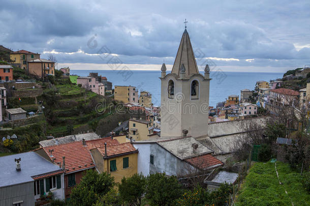 cinque terra，意大利海边村庄