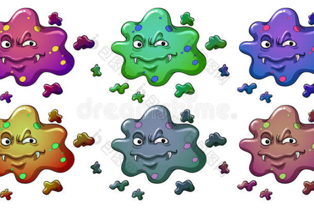 六个细菌似的怪物