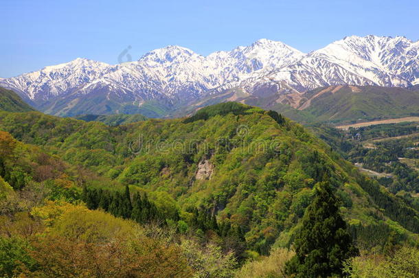 初夏的日本阿尔卑斯山