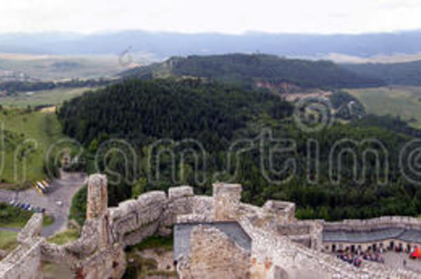 斯皮斯基赫拉德城堡景观全景图