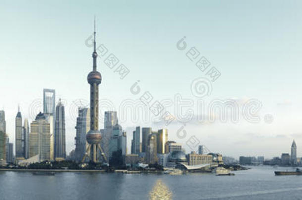 上海建筑城市全景照片天际线